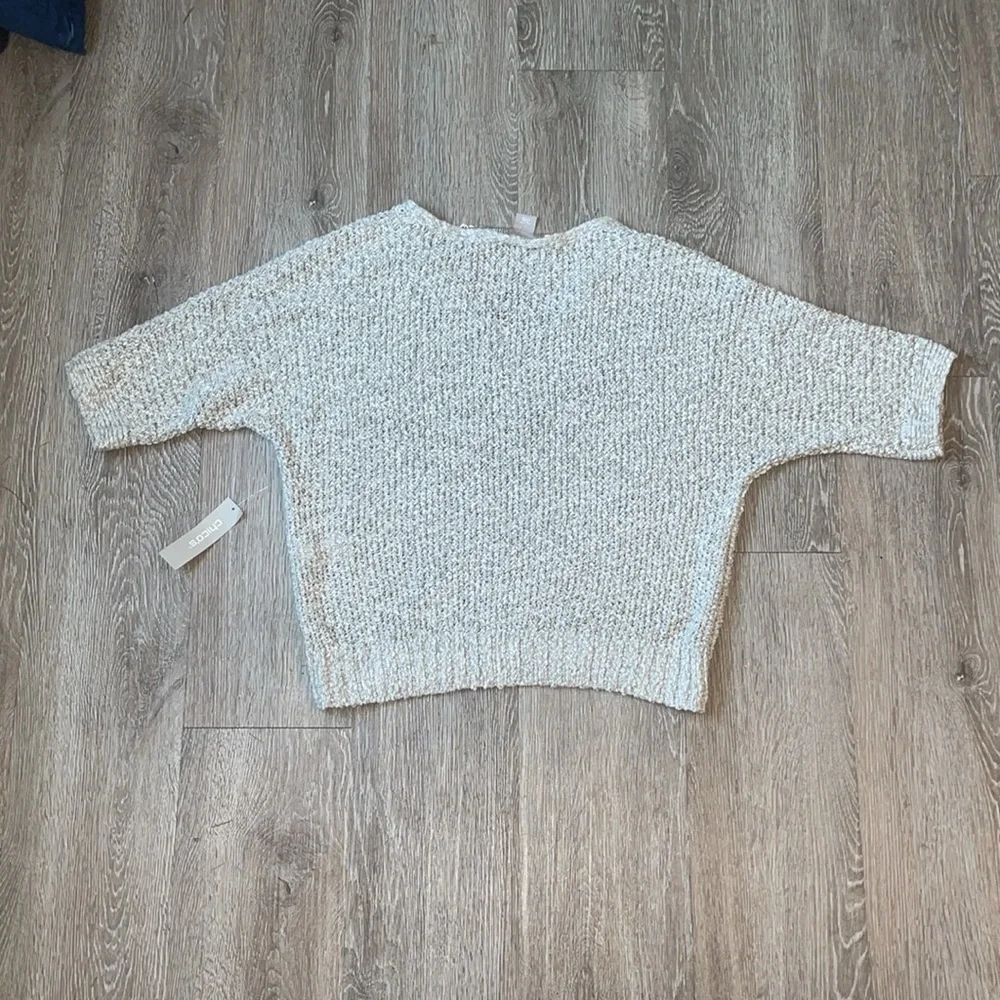 New nwt Chico's Cream V-Neck Sweater size 1 or medium pull over sweater